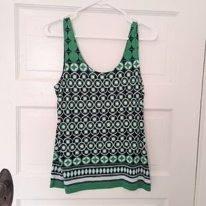 Banana Republic studded tank sz XS | navy, green, white, silver